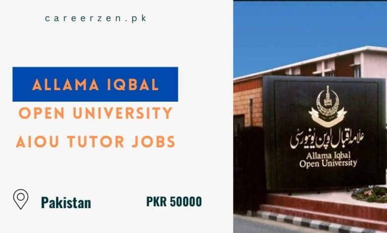 Allama Iqbal Open University AIOU Tutor Jobs