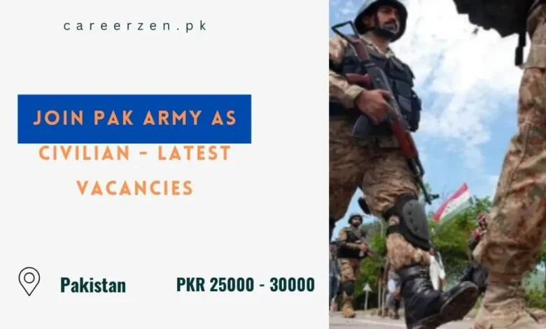 Join Pak Army as Civilian