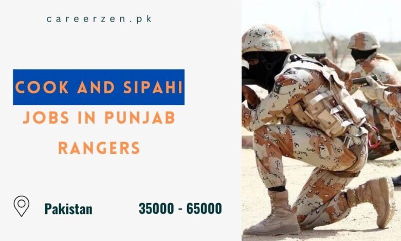 Cook and Sipahi Jobs in Punjab Rangers