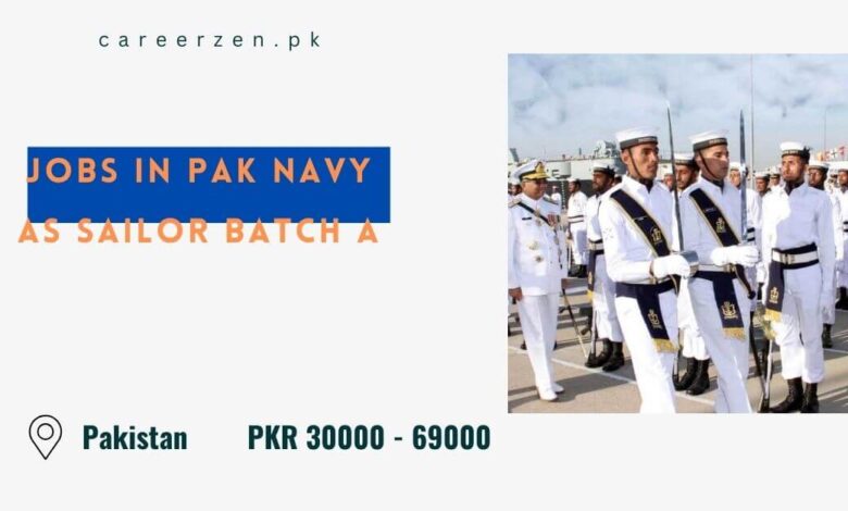 Jobs in Pak Navy as Sailor Batch A