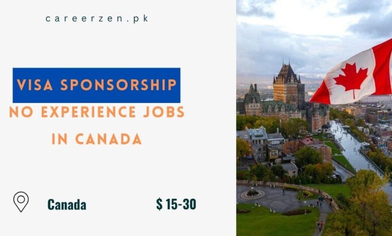 Visa Sponsorship No Experience Jobs in Canada