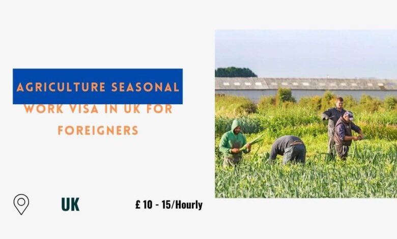 Agriculture Seasonal Work Visa in UK for Foreigners