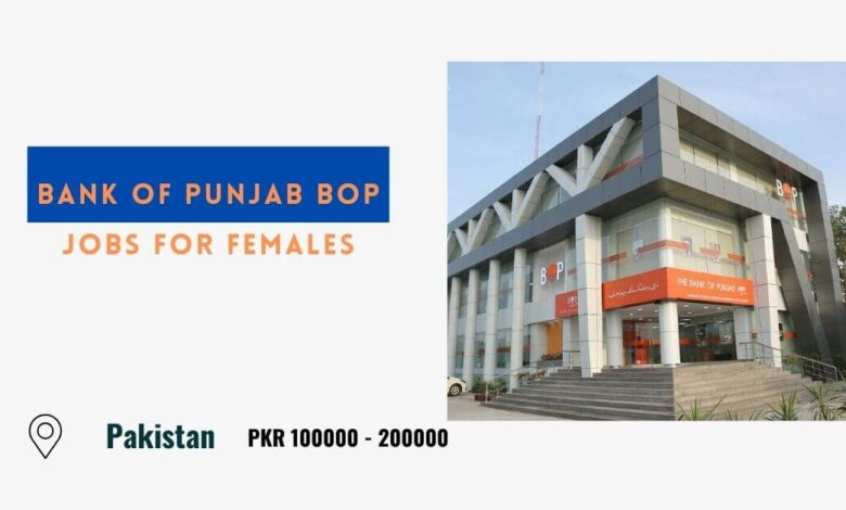 Bank of Punjab BOP Jobs for Females