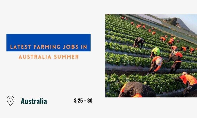 Latest Farming Jobs in Australia Summer