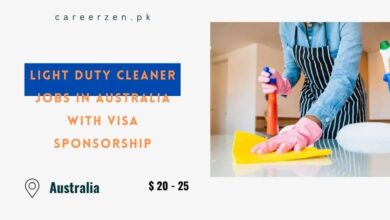 Light Duty Cleaner Jobs in Australia with Visa Sponsorship