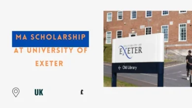 MA Scholarship at University of Exeter