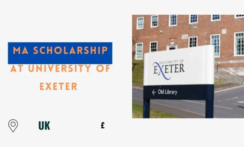 MA Scholarship at University of Exeter