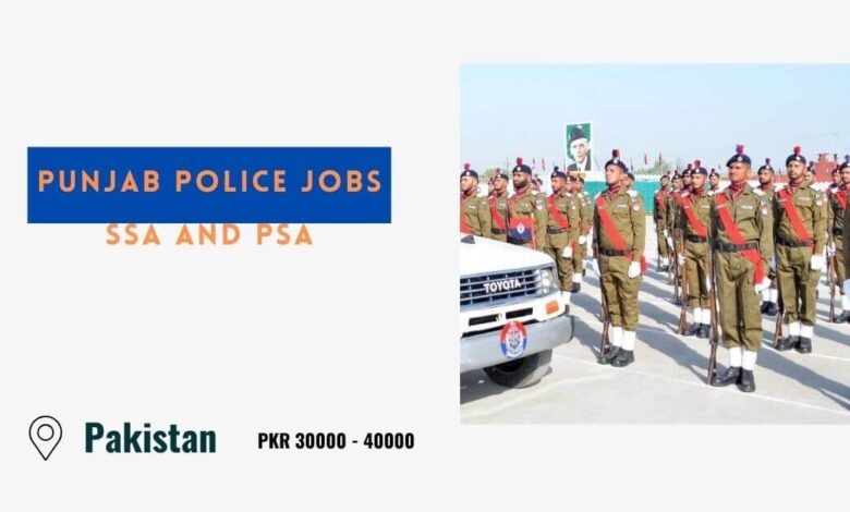 Punjab Police Jobs SSA and PSA