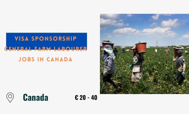 Visa Sponsorship General Farm Labourer Jobs in Canada