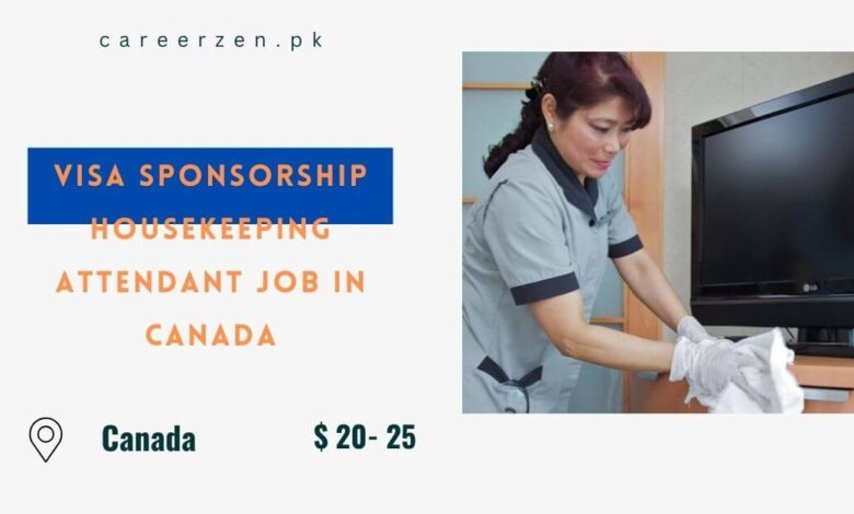 Visa Sponsorship Housekeeping Attendant Job in Canada