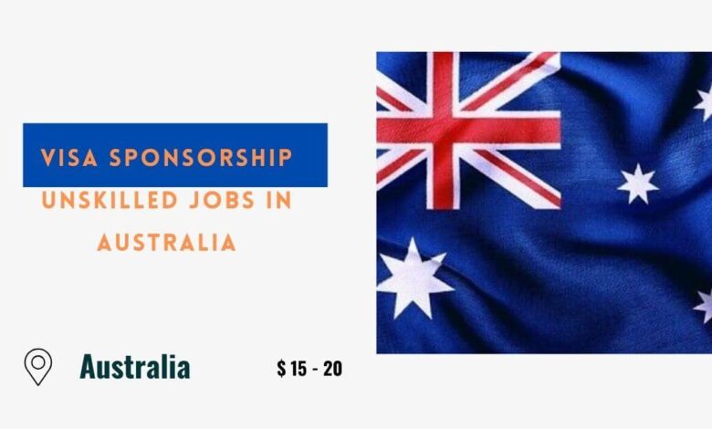 Visa Sponsorship Unskilled Jobs in Australia