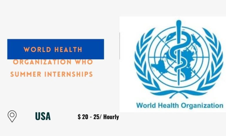 World Health Organization WHO Summer Internships