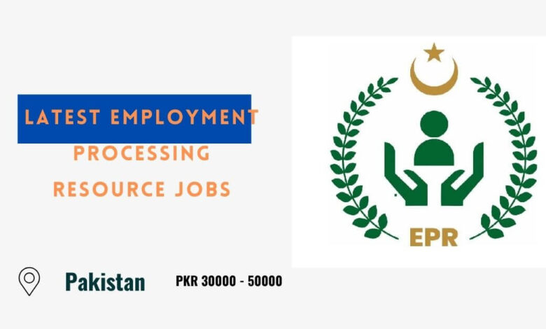 Latest Employment Processing Resource Jobs