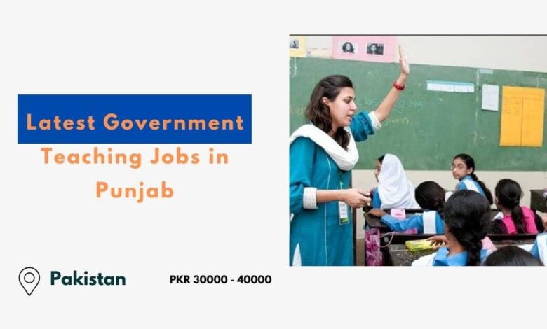 Latest Government Teaching Jobs in Punjab