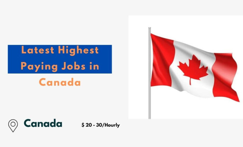 Latest Highest Paying Jobs in Canada