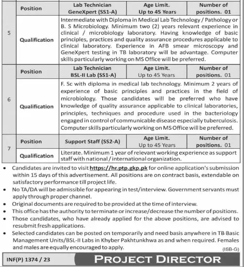 National TB Control Program Jobs