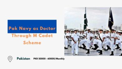 Pak Navy as Doctor Through M Cadet Scheme