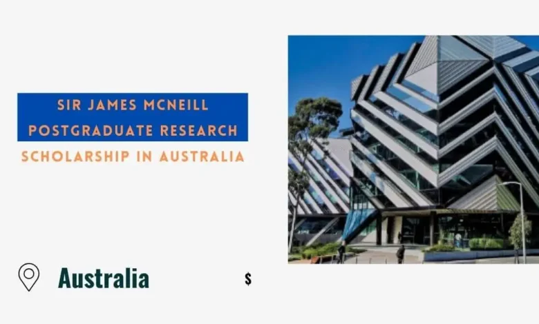 Sir James McNeill Postgraduate Research Scholarship