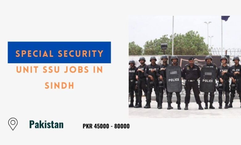 Special Security Unit SSU Jobs in Sindh