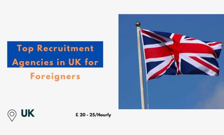 Top Recruitment Agencies in UK for Foreigners