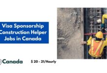 Visa Sponsorship Construction Helper Jobs in Canada