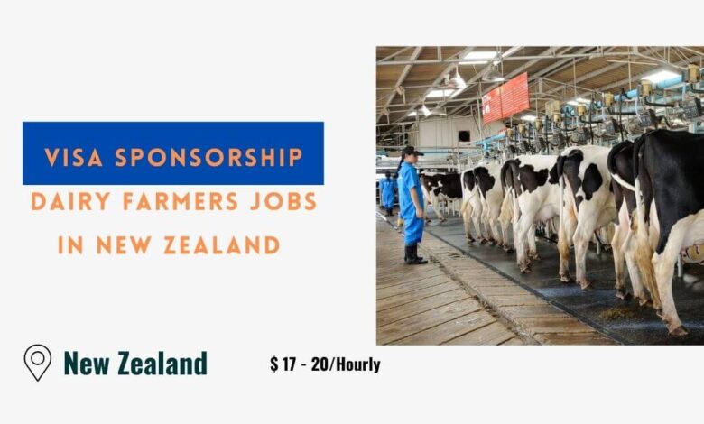 Visa Sponsorship Dairy Farmers Jobs in New Zealand