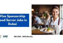 Visa Sponsorship Food Server Jobs in Dubai