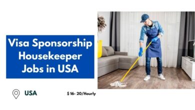 Visa Sponsorship Housekeeper Jobs in USA