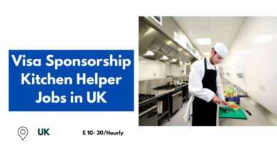 Visa Sponsorship Kitchen Helper Jobs in UK