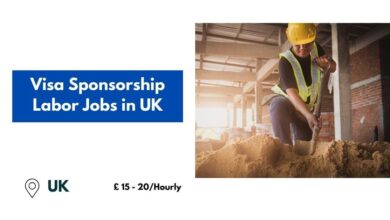 Visa Sponsorship Labor Jobs in UK