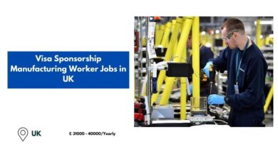 Visa Sponsorship Manufacturing Worker Jobs in UK