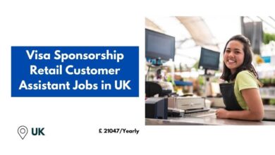 Visa Sponsorship Retail Customer Assistant Jobs in UK