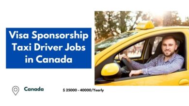 Visa Sponsorship Taxi Driver Jobs in Canada