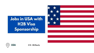 Jobs in USA with H2B Visa Sponsorship