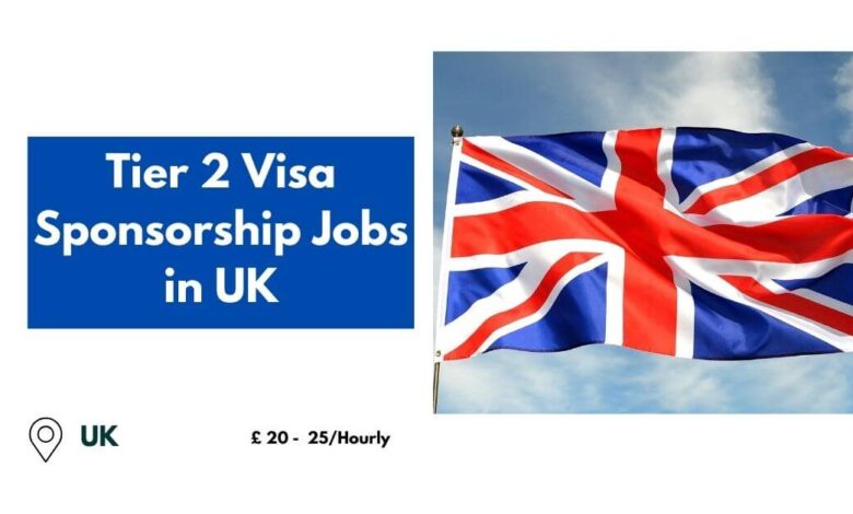 Tier 2 Visa Sponsorship Jobs in UK